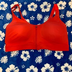 Old Navy Red Sports Bra with Front Zipper